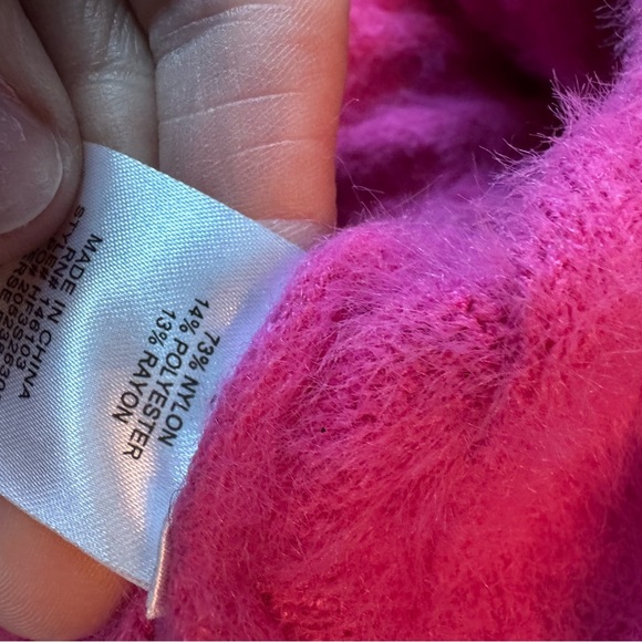 Hippie Rose Womens Ribbed-Knit Eyelash Pullover Sweater, Pink - Picture 4 of 4